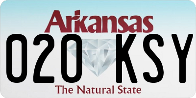AR license plate 020KSY