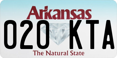 AR license plate 020KTA
