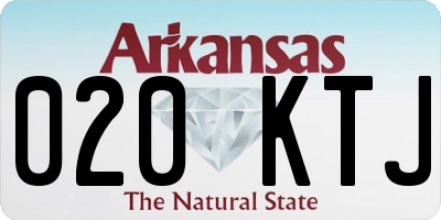 AR license plate 020KTJ