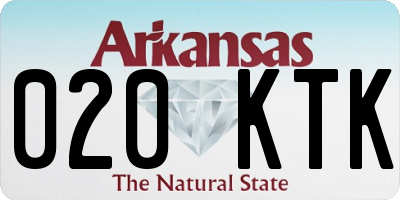 AR license plate 020KTK