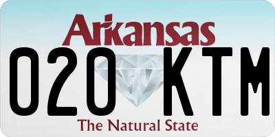 AR license plate 020KTM