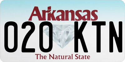 AR license plate 020KTN