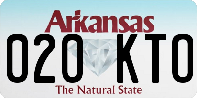 AR license plate 020KTO