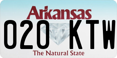 AR license plate 020KTW