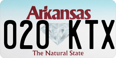 AR license plate 020KTX