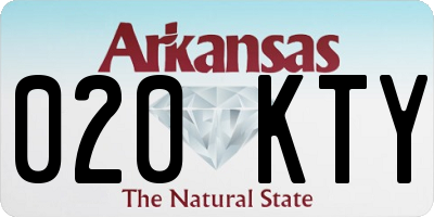 AR license plate 020KTY