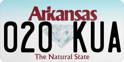AR license plate 020KUA