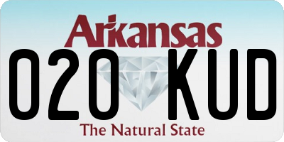 AR license plate 020KUD