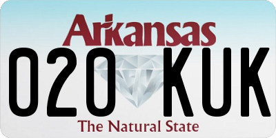 AR license plate 020KUK