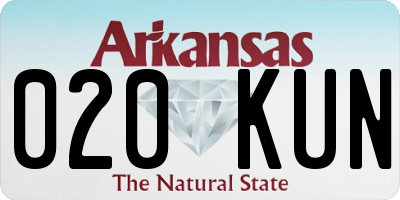 AR license plate 020KUN