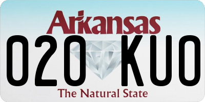 AR license plate 020KUO