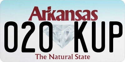 AR license plate 020KUP