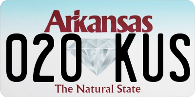 AR license plate 020KUS