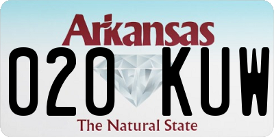 AR license plate 020KUW