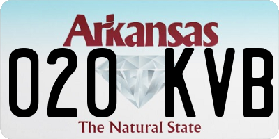AR license plate 020KVB