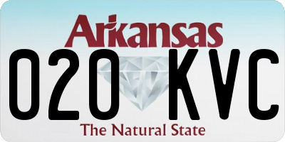 AR license plate 020KVC