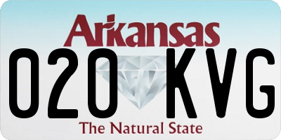 AR license plate 020KVG