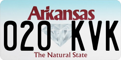 AR license plate 020KVK