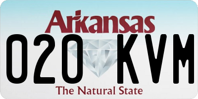 AR license plate 020KVM