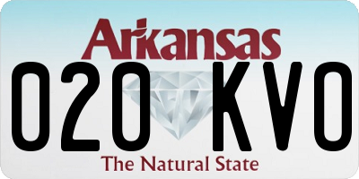 AR license plate 020KVO