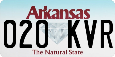 AR license plate 020KVR