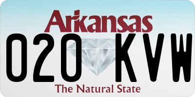AR license plate 020KVW