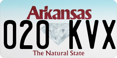 AR license plate 020KVX
