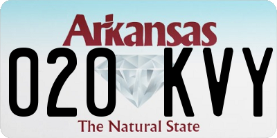 AR license plate 020KVY