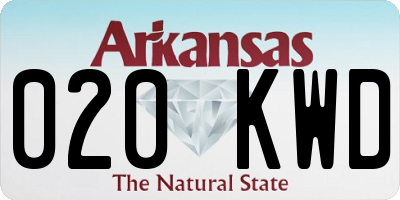 AR license plate 020KWD