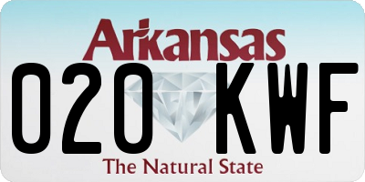 AR license plate 020KWF