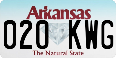 AR license plate 020KWG