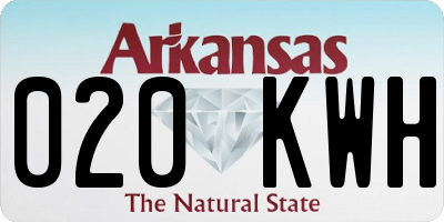 AR license plate 020KWH