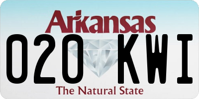 AR license plate 020KWI