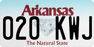 AR license plate 020KWJ