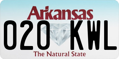 AR license plate 020KWL