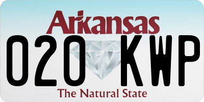 AR license plate 020KWP