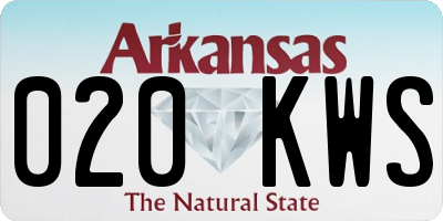 AR license plate 020KWS