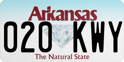 AR license plate 020KWY