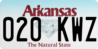 AR license plate 020KWZ