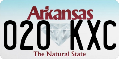 AR license plate 020KXC