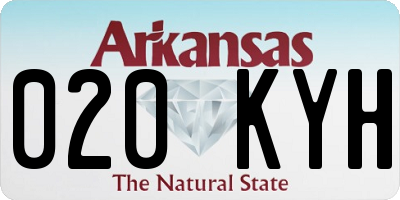 AR license plate 020KYH