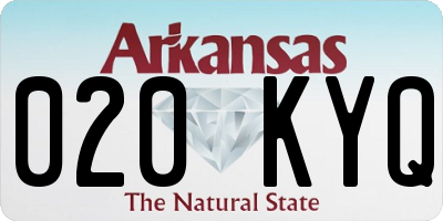 AR license plate 020KYQ