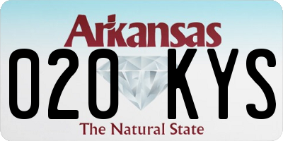 AR license plate 020KYS