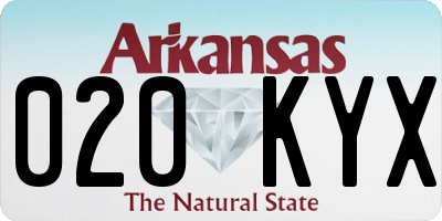 AR license plate 020KYX
