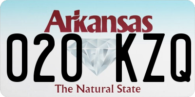 AR license plate 020KZQ