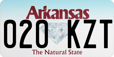 AR license plate 020KZT