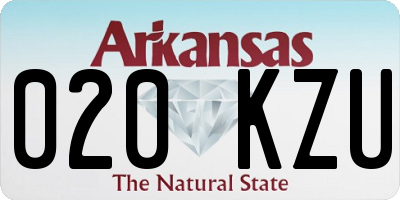 AR license plate 020KZU