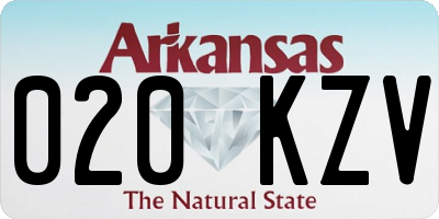 AR license plate 020KZV
