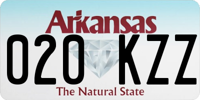 AR license plate 020KZZ