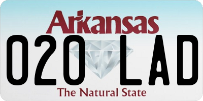 AR license plate 020LAD